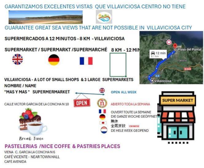 La Villademaria 2 Bloque Apartamento Playa Beach Puntal Villaviciosa  Eksteriør bilde